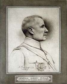 Robert Neville (1856-1924), French general, engraving in La Ilustración 1917