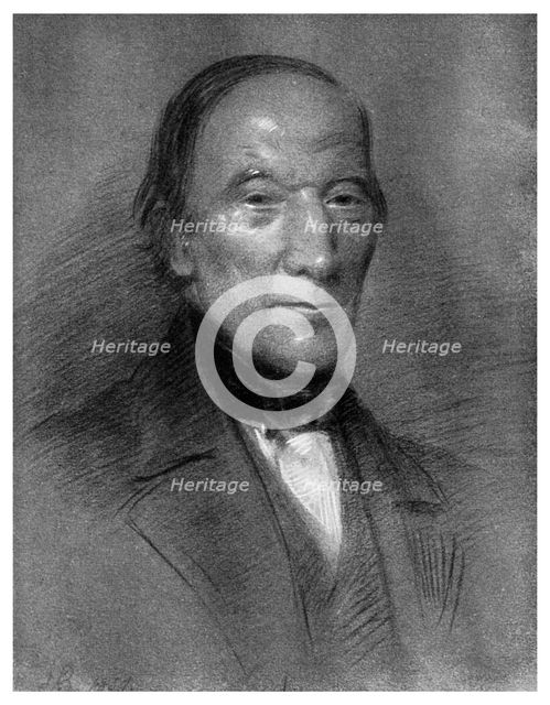 Robert Owen, Welsh-born industrialist, philanthropist and socialist, 1851 (1956). Artist: Unknown