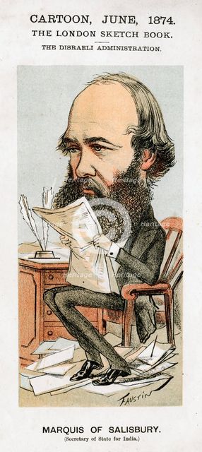 Robert Arthur Talbot Gascoyne-Cecil, 3rd Marquess of Salisbury, British politician, 1874.Artist: Faustin