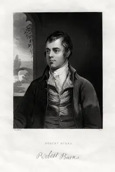 Robert Burns, Scottish poet, 19th century. Artist: W Holl