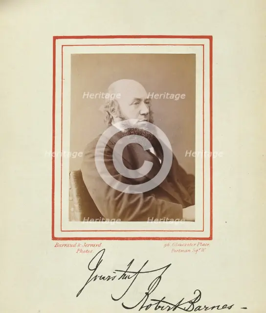 Robert Barnes, 1874. Creator: Barraud & Jerrard.
