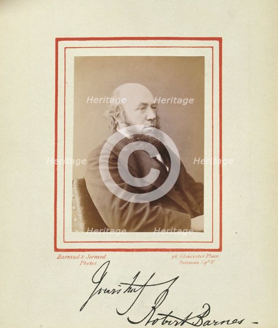 Robert Barnes, 1874. Creator: Barraud & Jerrard.