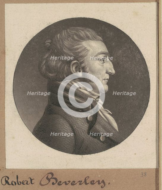 Robert Beverley IV, 1807. Creator: Charles Balthazar Julien Févret de Saint-Mémin.