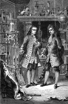Robert Boyle, Anglo-Irish chemist and physicist and Denis Papin, French physicist, 1870