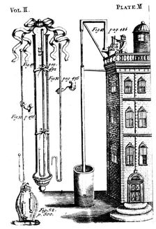 Robert Boyle's experiments with air pumps, 1725. Creator: Unknown