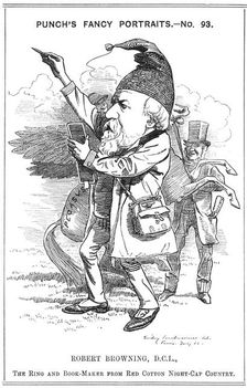 Robert Browning, English poet and dramatist, 1882. Artist: Edward Linley Sambourne