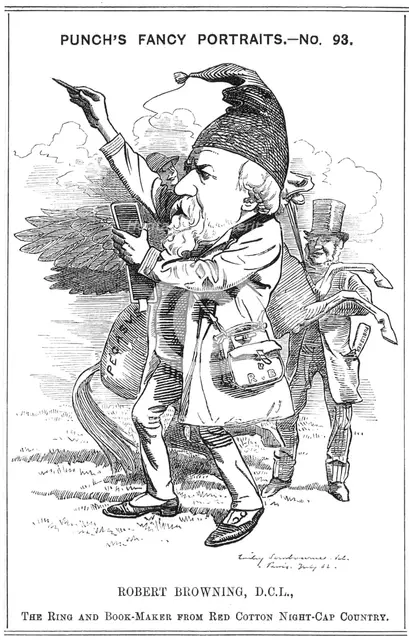Robert Browning, English poet and dramatist, 1882. Artist: Edward Linley Sambourne