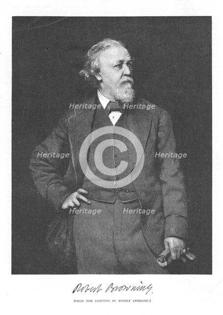 Robert Browning, English poet and dramatist, 1882. Artist: Unknown