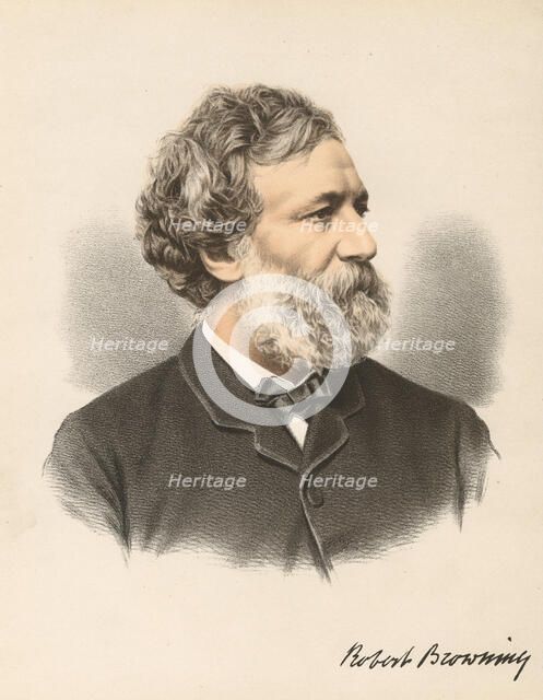Robert Browning, English poet and dramatist, c1880. Artist: Anon