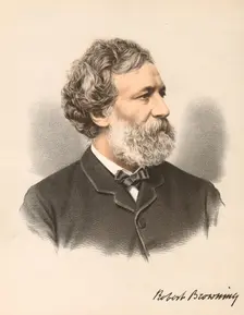 Robert Browning, English poet and dramatist, c1880. Artist: Anon
