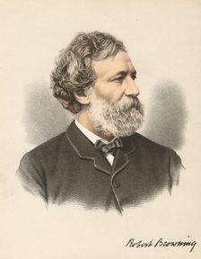 Robert Browning, English poet and dramatist, c1880. Artist: Anon