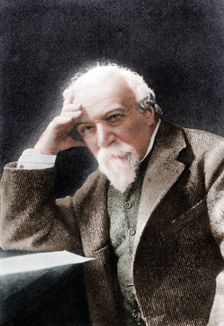 Robert Browning, English poet and playwright, late 19th century. Artist: W H Grove