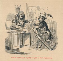 Robert Curthose trying to get a Bill discounted c1860, (c1860). Artist: John Leech