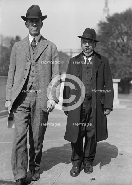 Robert Crosser, Rep. from Ohio, Right, with T.K. Giragossian, 1917. Creator: Harris & Ewing.