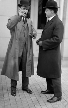 Robert D. Heinl, Newspaper Correspondent - Left, with F.W. Taylor, Secretary To MacVeagh, 1913. Creator: Harris & Ewing