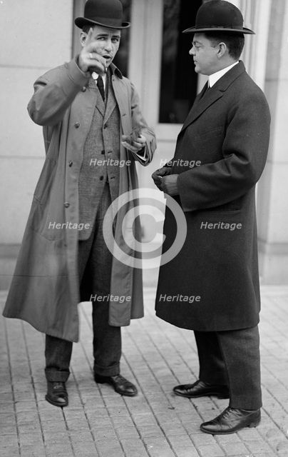 Robert D. Heinl, Newspaper Correspondent - Left, with F.W. Taylor, Secretary To MacVeagh, 1913. Creator: Harris & Ewing.