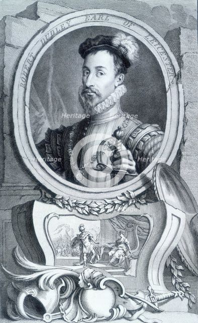 Robert Dudley, Earl of Leicester, c1743-c1751. Creator: Jacobus Houbraken.