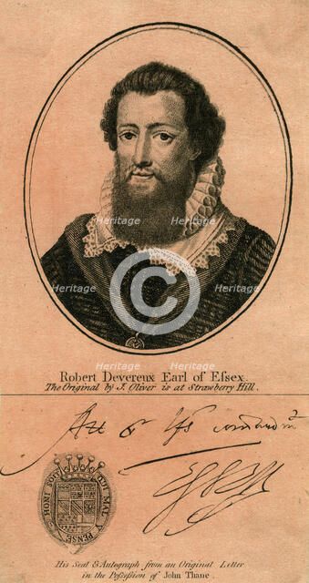 Robert Devereux, 2nd earl of Essex. Artist: Unknown