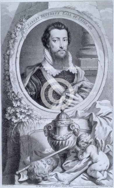Robert Devereux, 2nd Earl of Essex, c1743-c1751.  Creator: Jacobus Houbraken.