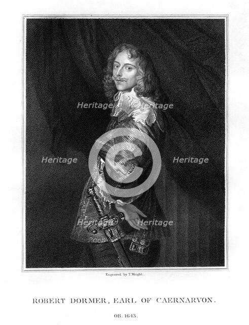 Robert Dormer, 1st Earl of Carnarvon, Royalist soldier, (1828).Artist: T Wright