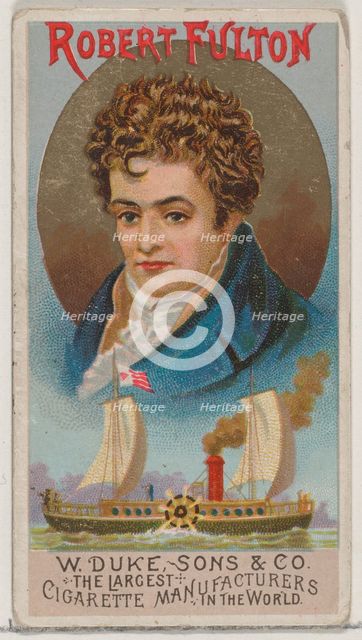 Robert Fulton, from the series Great Americans (N76) for Duke brand cigarettes, 1888., 1888. Creator: Unknown.