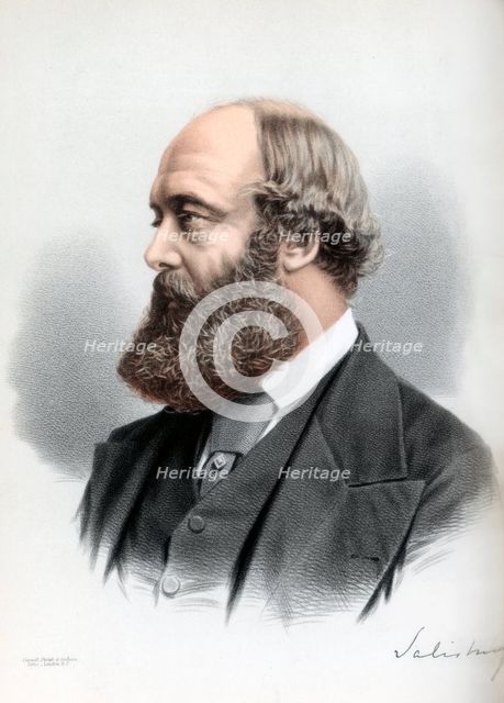 Robert Gascoyne-Cecil, 3rd Marquess of Salisbury, British statesman and Prime Minister, c1890.Artist: Cassell, Petter & Galpin