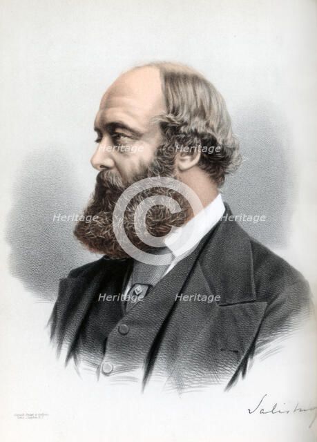 Robert Gascoyne-Cecil, 3rd Marquess of Salisbury, British statesman and Prime Minister, c1890.Artist: Cassell, Petter & Galpin