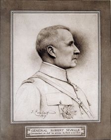Robert Georges Nivelle (1856-1924), French military, General of the First World War, engraving in…