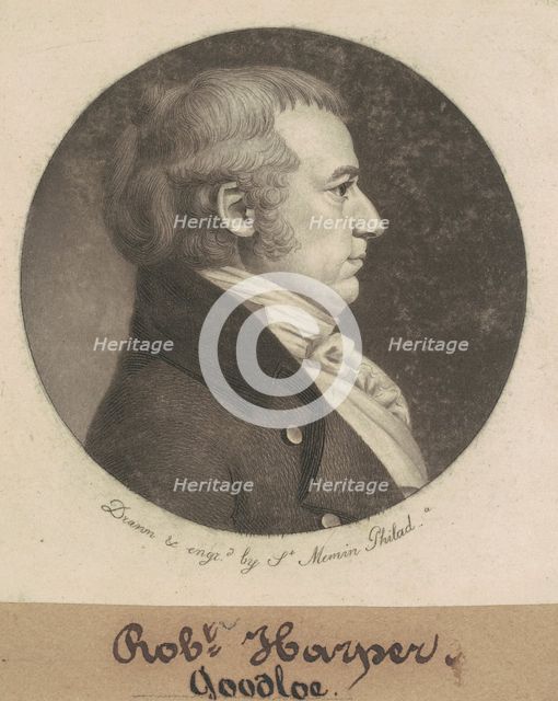 Robert Goodloe Harper, 1799. Creator: Charles Balthazar Julien Févret de Saint-Mémin.
