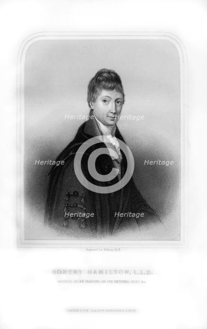 Robert Hamilton, Scottish economist and mathematician, (1870).Artist: William Holl
