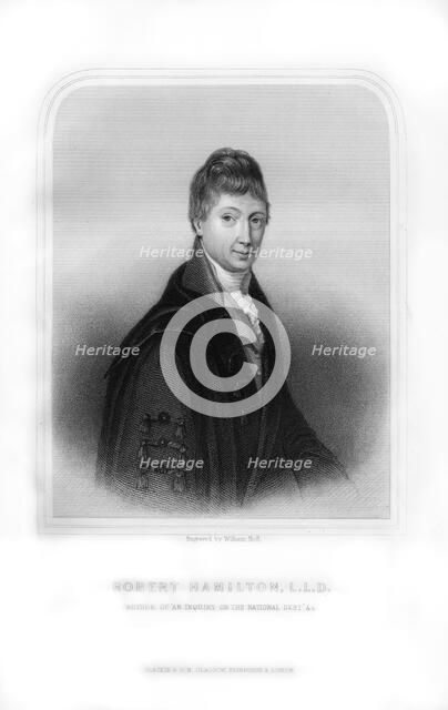 Robert Hamilton, Scottish economist and mathematician, (1870).Artist: William Holl