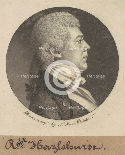 Robert Hazlehurst, 1799. Creator: Charles Balthazar Julien Févret de Saint-Mémin.
