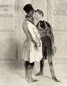 (Robert) Hé bien! mon cher Directeur.., 1841. Creator: Honore Daumier