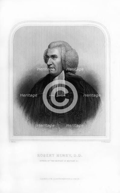Robert Henry, Scottish historian, (1870).Artist: S Freeman