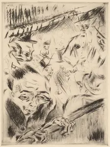 Robert in the Theater, 1918. Creator: Walter Gramatté