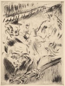 Robert in the Theater, 1918. Creator: Walter Gramatté