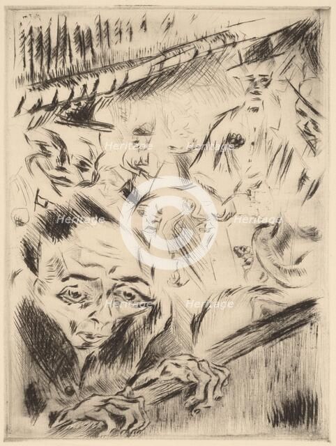 Robert in the Theater, 1918. Creator: Walter Gramatté.