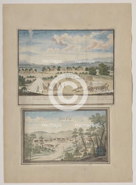 Robert Jacob Gordon at the Kraal of the Khoisan Leaders Gronjam and Doroep, With An Ox Being Slaught Creator: Robert Jacob Gordon.