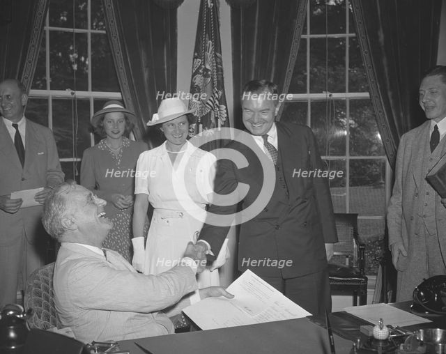 Robert Jackson Sworn in As Justice, Washington, D.C. July 11 1941. Creator: Harris & Ewing.