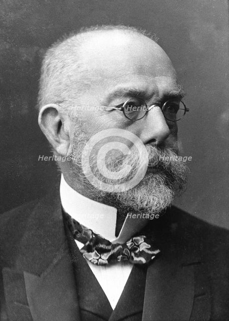 Robert Koch (1843-1910), German bacteriologist and physician. Creator: Unknown.