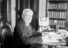 Robert Lansing, Secretary of State, at Desk, 1917. Creator: Harris & Ewing