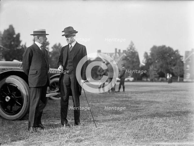 Robert Lansing, Secretary of State, Left, with John W. Davis, 1917.  Creator: Harris & Ewing.