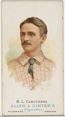 Robert Lee "Bob" Caruthers, Baseball Player, from World's Champions, Series 1 (N28) for Al..., 1887. Creator: Allen & Ginter