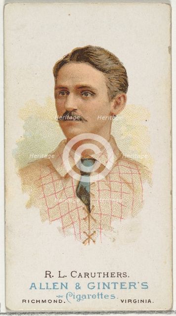 Robert Lee "Bob" Caruthers, Baseball Player, from World's Champions, Series 1 (N28) for Al..., 1887. Creator: Allen & Ginter.
