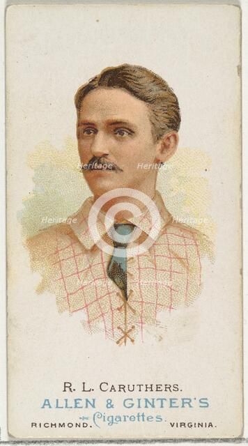 Robert Lee "Bob" Caruthers, Baseball Player, from World's Champions, Series 1 (N28) for Al..., 1887. Creator: Allen & Ginter.