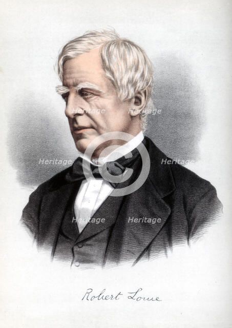 Robert Lowe, 1st Viscount Sherbrooke, British statesman, c1890.Artist: Cassell, Petter & Galpin