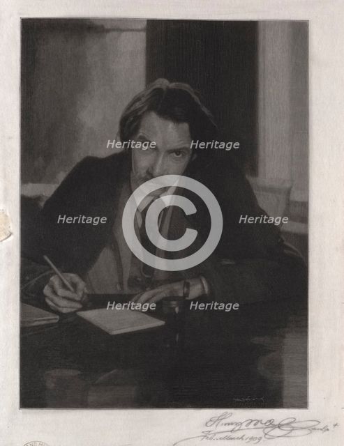 Robert Louis Stevenson, 1909. Creator: Henry Wolf (American, 1852-1916).