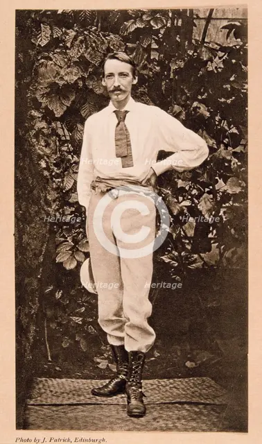 Robert Louis Stevenson in Samoa, c1890. Artist: Unknown
