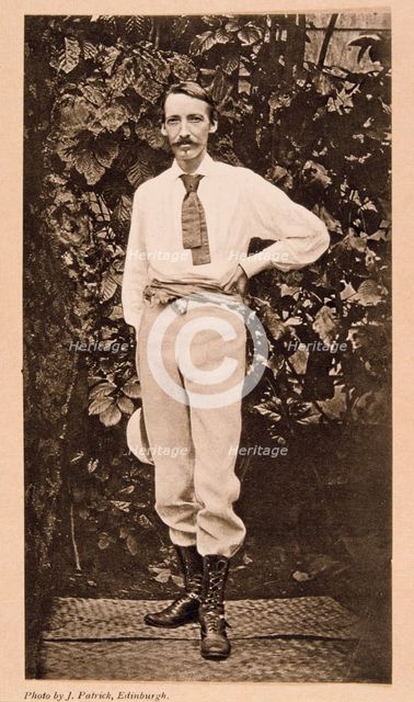 Robert Louis Stevenson in Samoa, c1890. Artist: Unknown