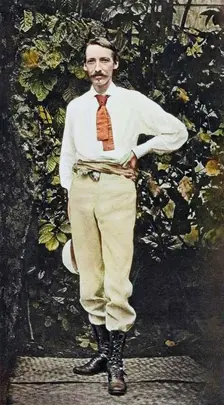 Robert Louis Stevenson in Samoa, c1890. Creator: Unknown